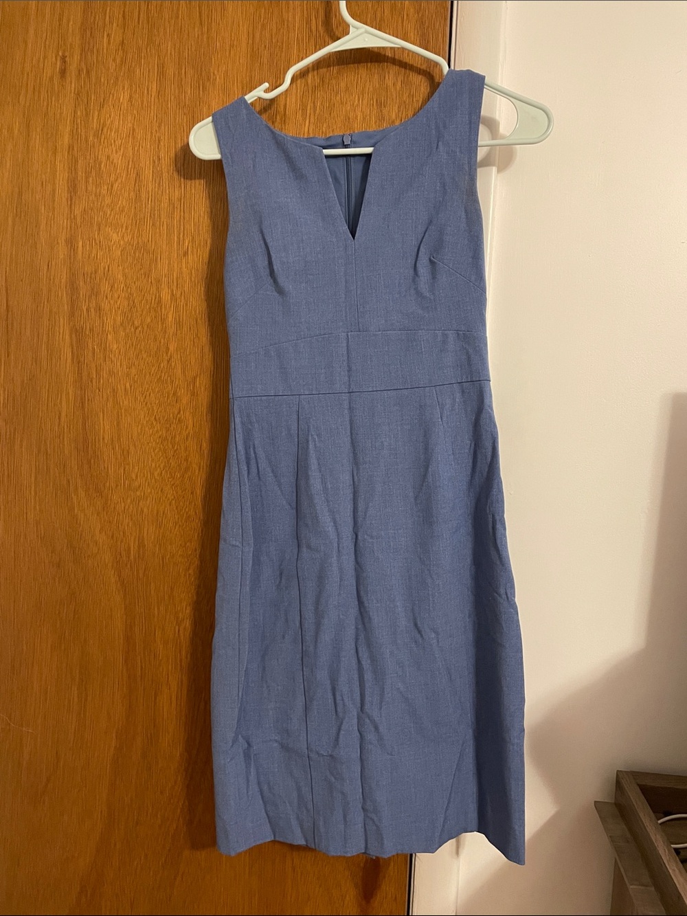 Banana Republic Sleeveless V-Neck Indigo Sheath Dress